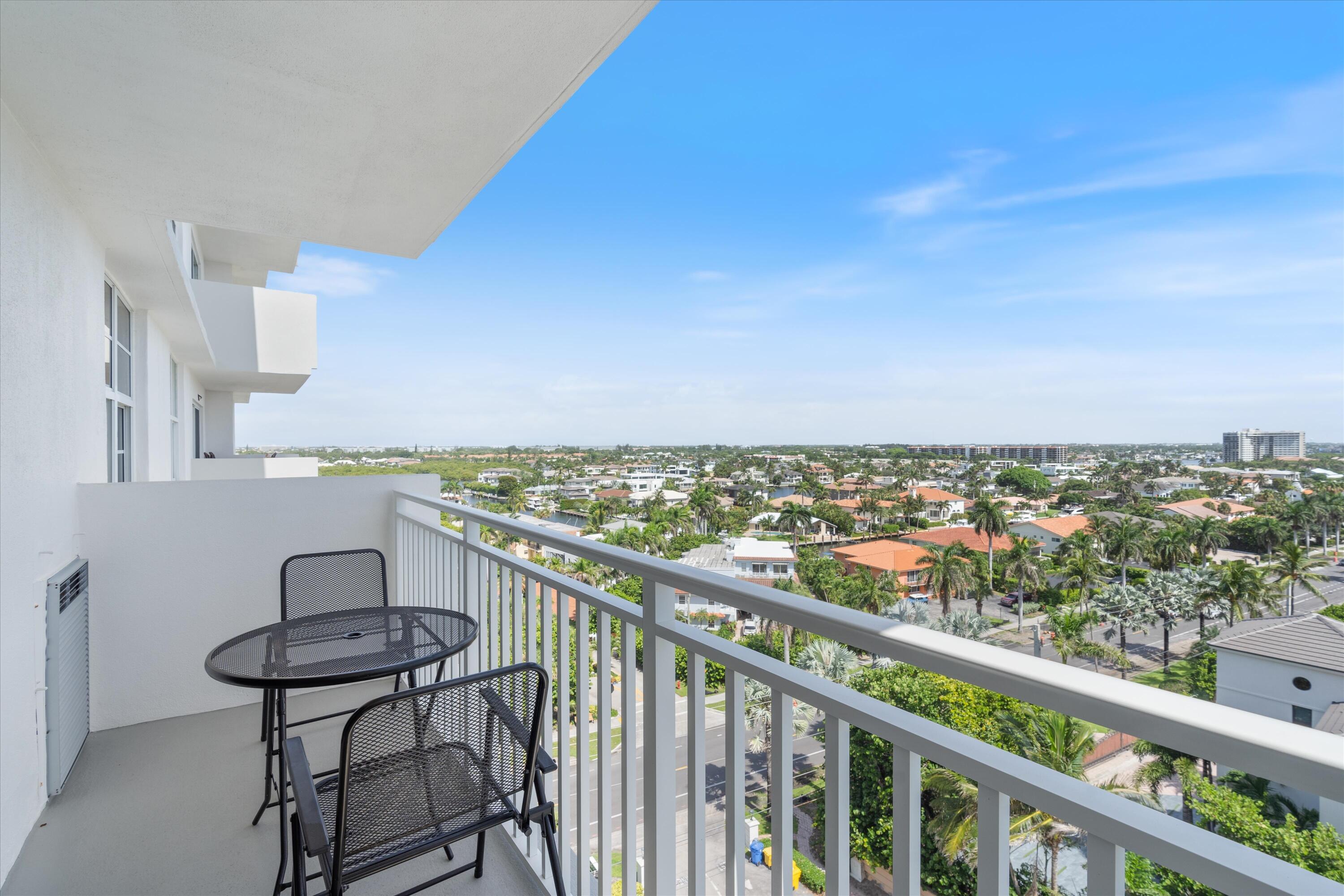 4505 South Ocean Boulevard, Unit 904 Highland Beach, FL 33487 - Photo 2 of 39 a view of a city from a balcony