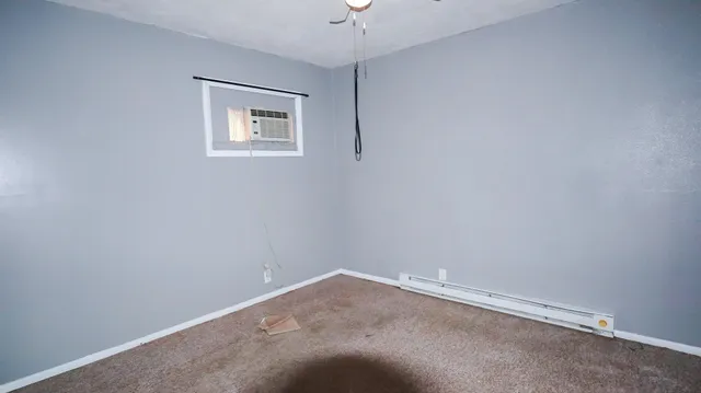 an empty room with a window