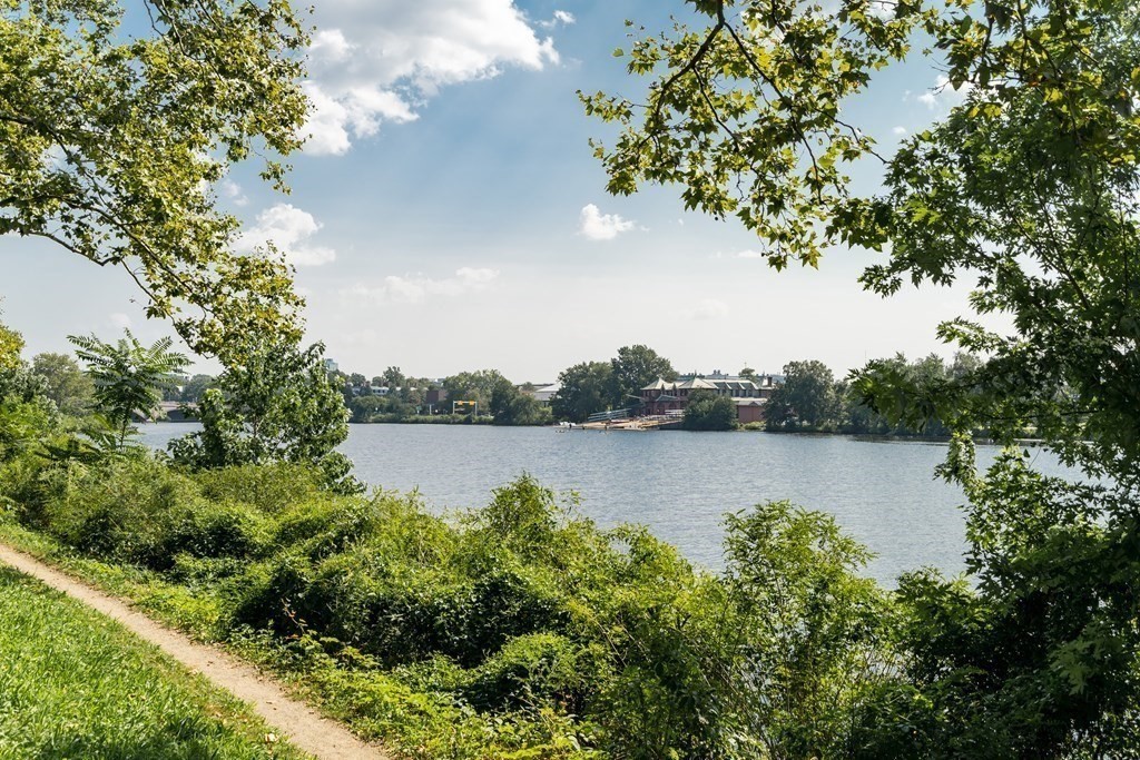 986 Memorial Drive, Unit 404 Cambridge, MA 02138 - Photo 41 of 41 a view of a lake with houses in the back