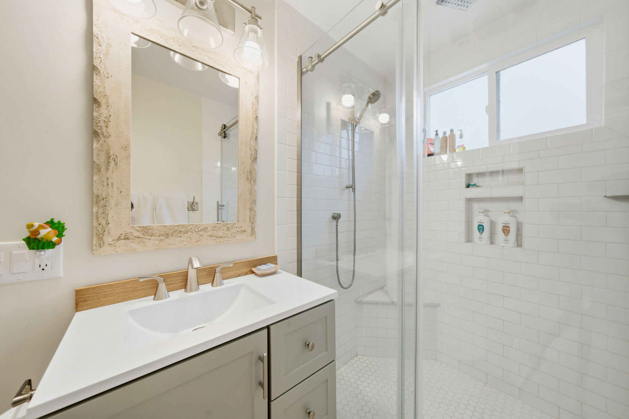 7848 Rush Creek Road Lewiston, CA 96052 - Photo 20 of 44 a bathroom with a sink and a mirror
