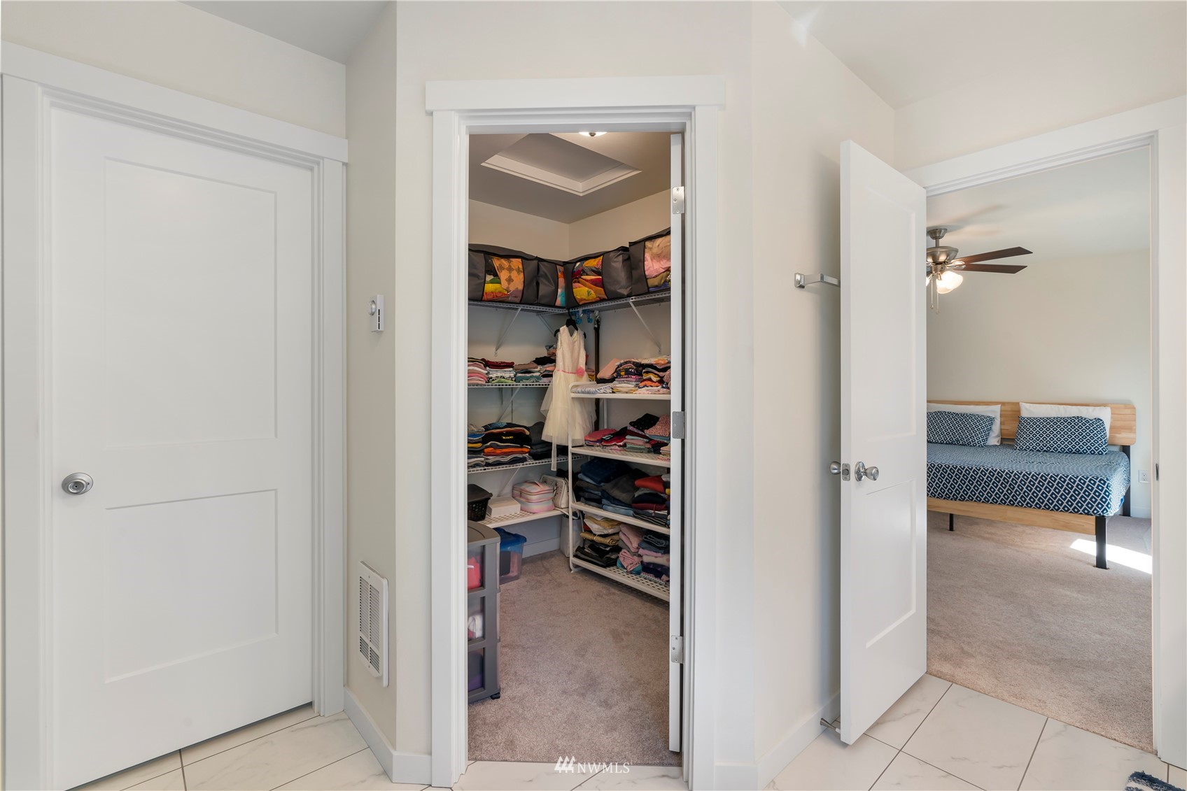 19512 Damson Road, Unit A Lynnwood, WA 98036 - Photo 25 of 37 a view of a bedroom from a hallway