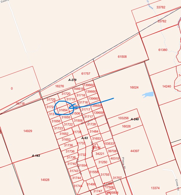 308 Rd Caldwell Tx 77836 Road Caldwell, TX 77836 - Photo 3 of 4 Assessor's Parcel Map. Indicating property boundaries and parcel identification numbers
