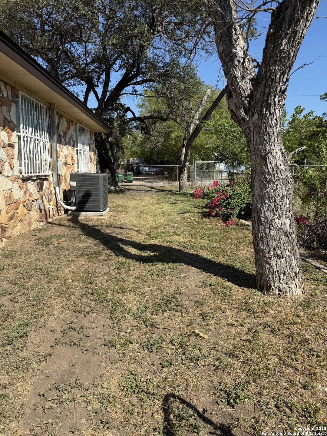 1240 Rice Road San Antonio, TX 78220 - Photo 32 of 45 a view of backyard with large trees