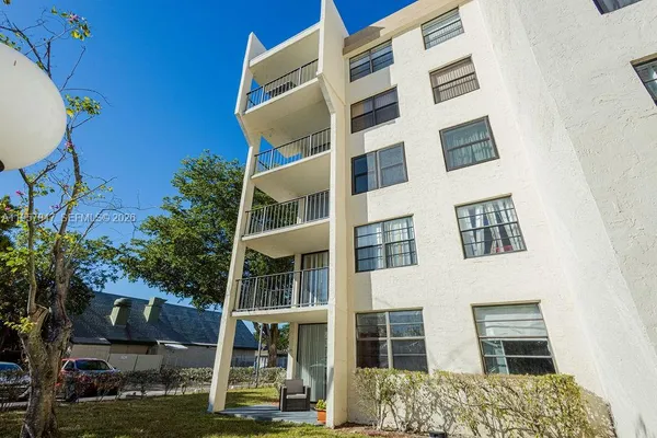 a front view of a building