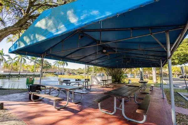 a front view of a building