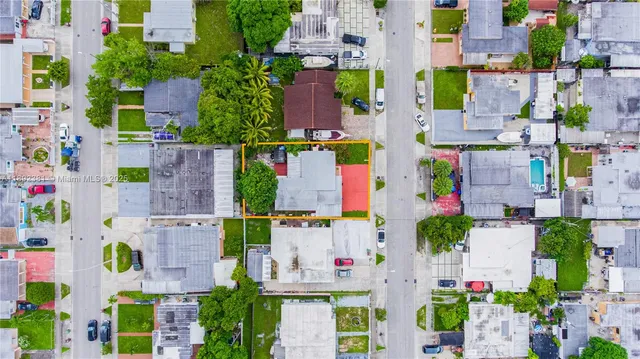 an aerial view of multiple house
