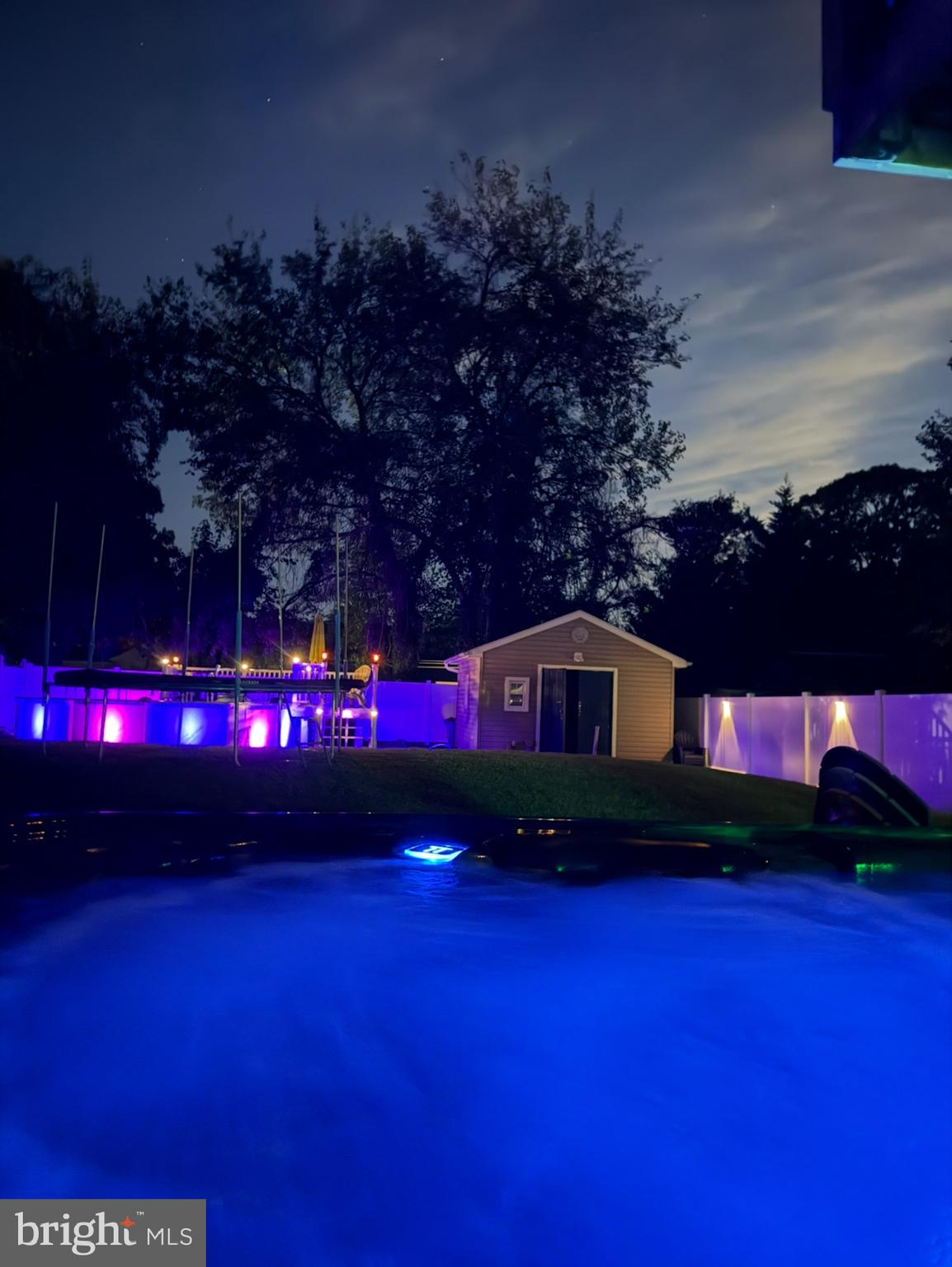 1821 Division Road Pasadena, MD 21122 - Photo 31 of 40 Backyard Night view in warmer months