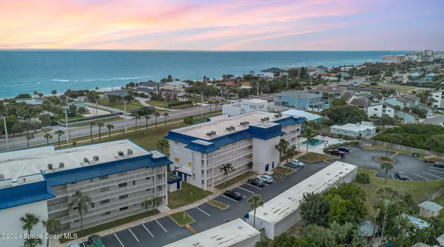 a view of a city with ocean