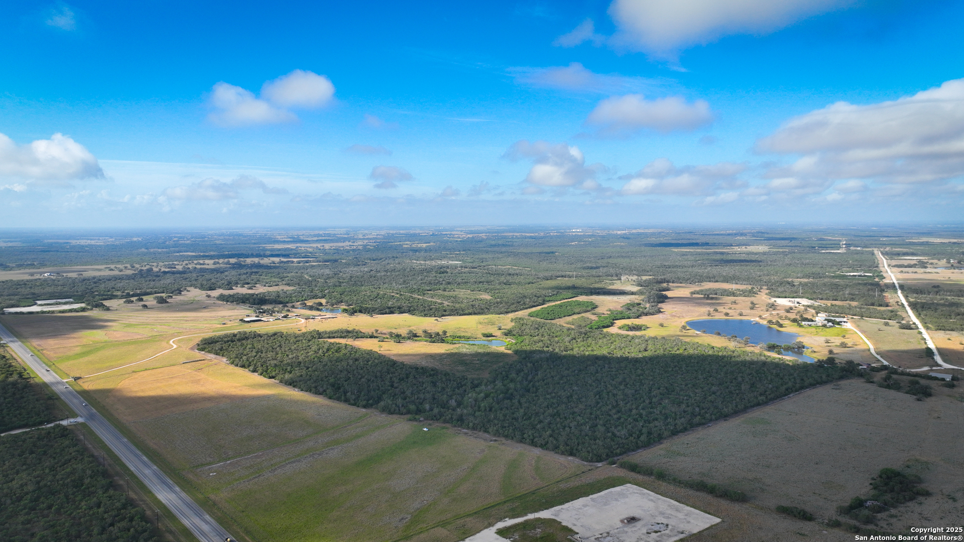 a view of an ocean and beach