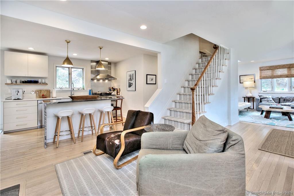 28 Narrow Rocks Road Westport, CT 06880 - Photo 7 of 35 a living room with furniture and a wooden floor