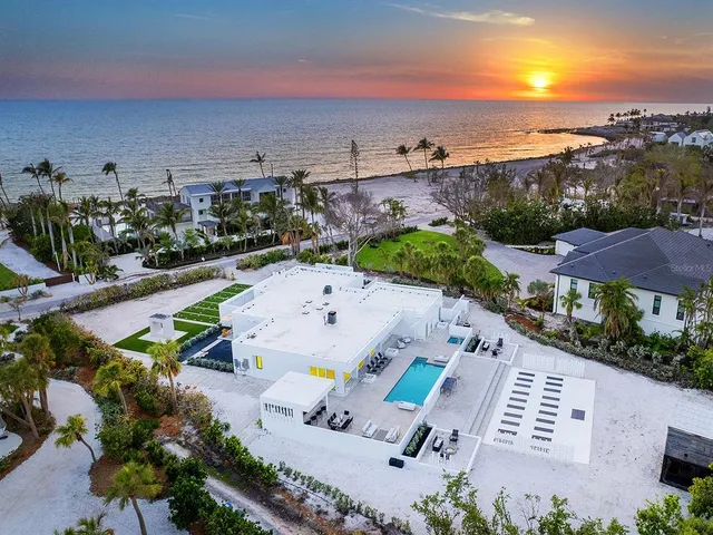 an aerial view of multiple house