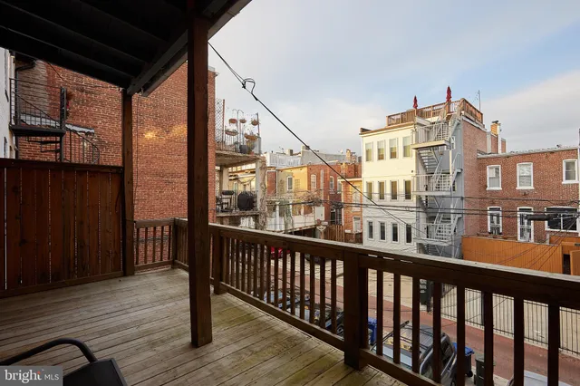 a view of city from a balcony
