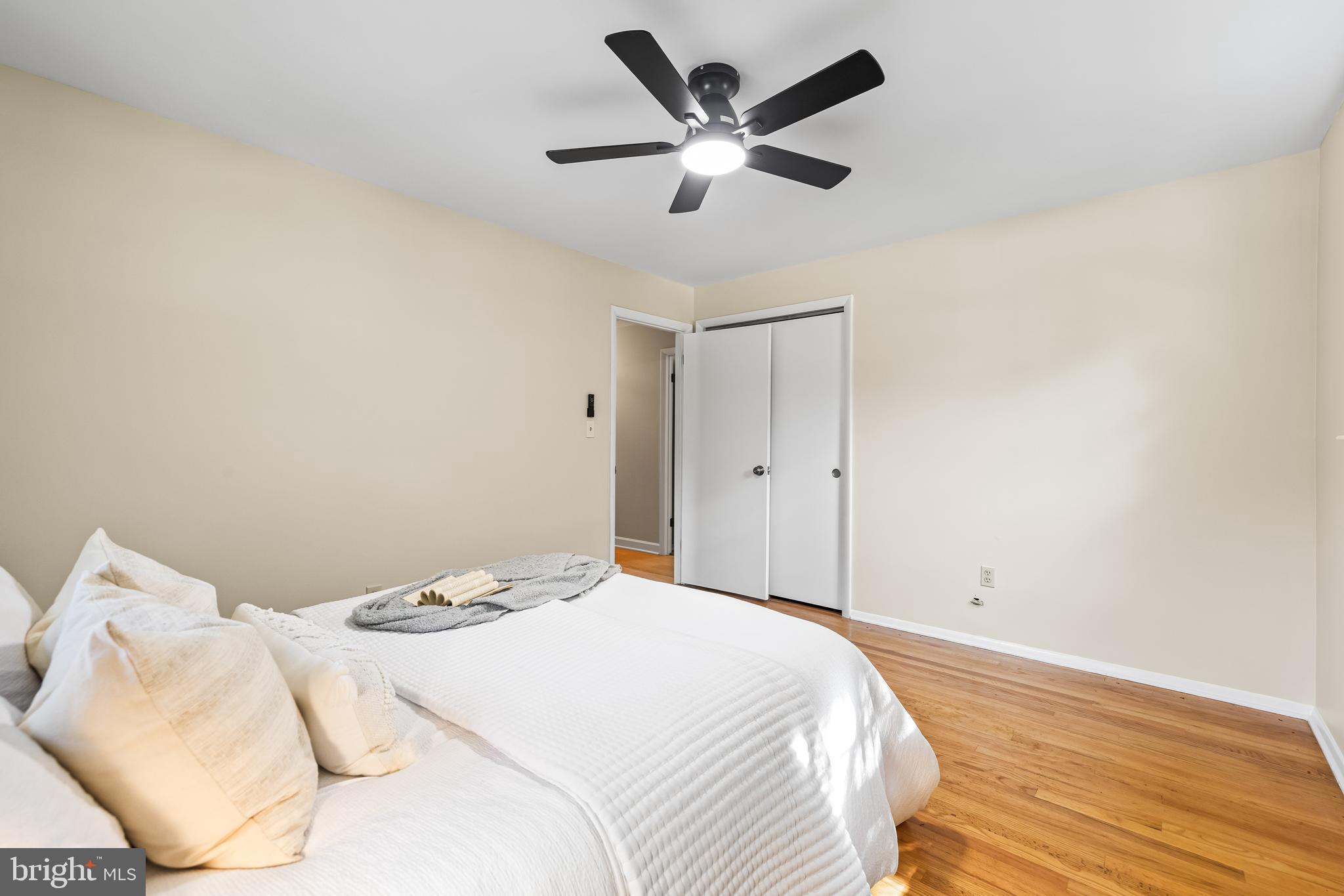 10845 Sandringham Road Cockeysville, MD 21030 - Photo 27 of 47 a bedroom with a bed and a ceiling fan