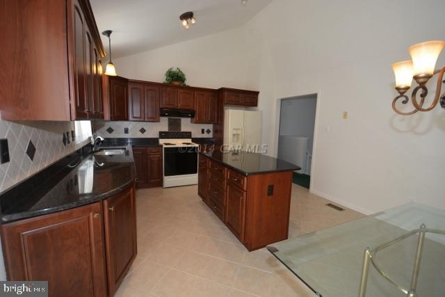 12 Mist Flower Road Ocean Pines, MD 21811 - Photo 19 of 42 a large kitchen with stainless steel appliances granite countertop a stove a sink dishwasher and a refrigerator