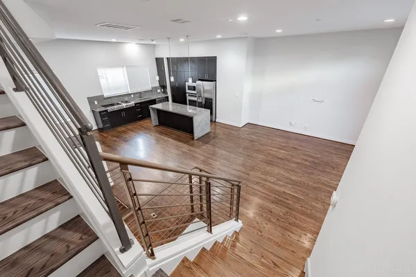 a view of kitchen and microwave