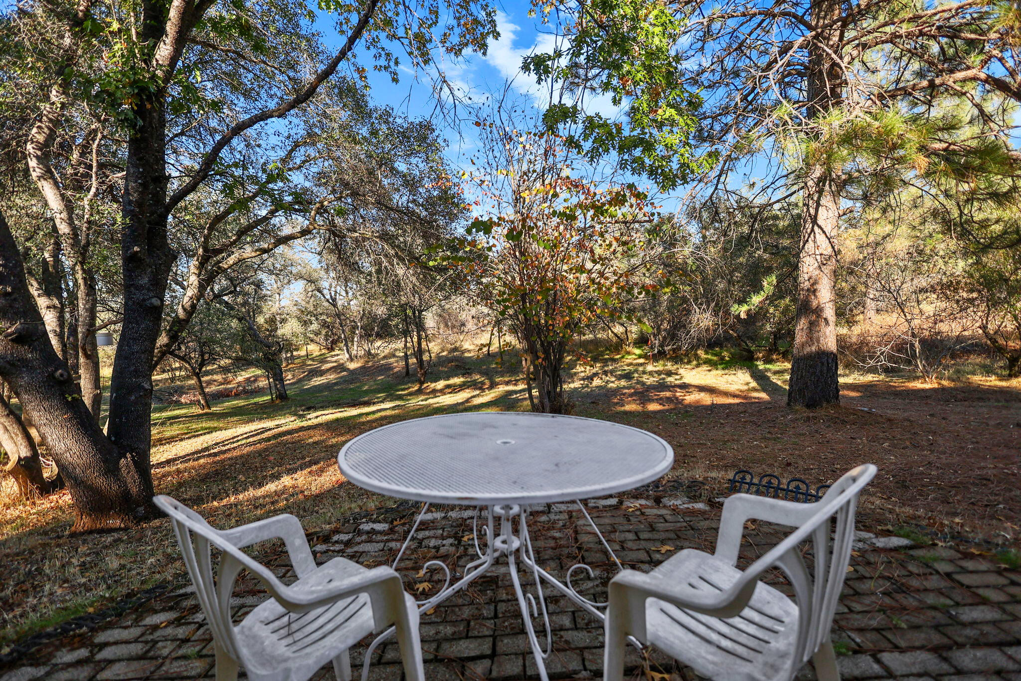 28424 Alpine Way Shingletown, CA 96088 - Photo 18 of 26 a backyard of a house with table and chairs