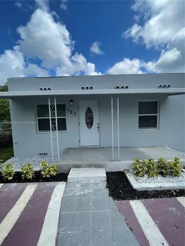 a front view of a house