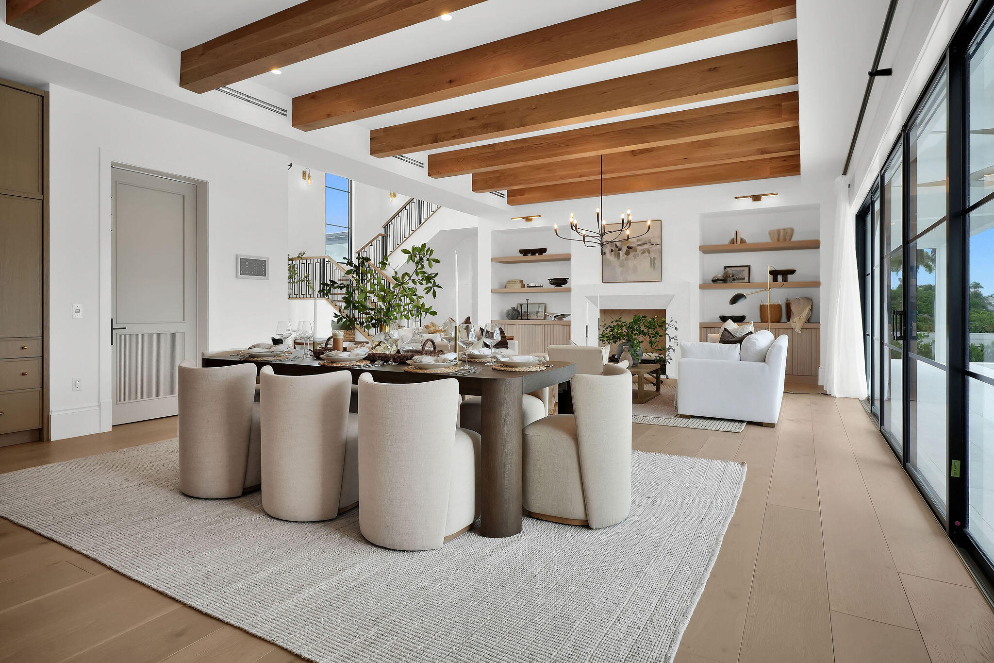 839 Chestnut Court Marco Island, FL 34145 - Photo 33 of 88 Dining view with fireplace and elevator