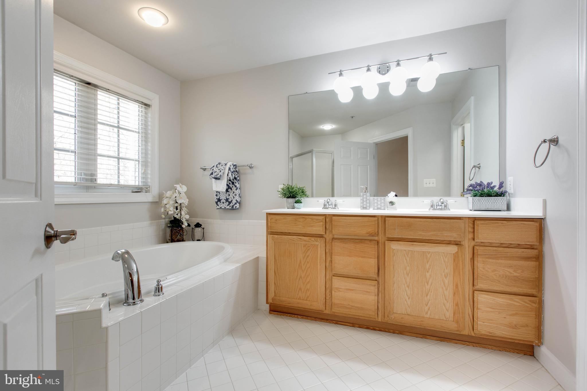 1506 Penzance Way Hanover, MD 21076 - Photo 32 of 53 a bathroom with a sink vanity tub and a mirror