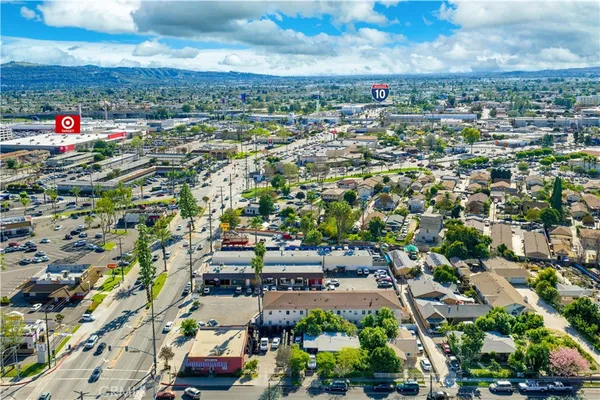an aerial view of a city