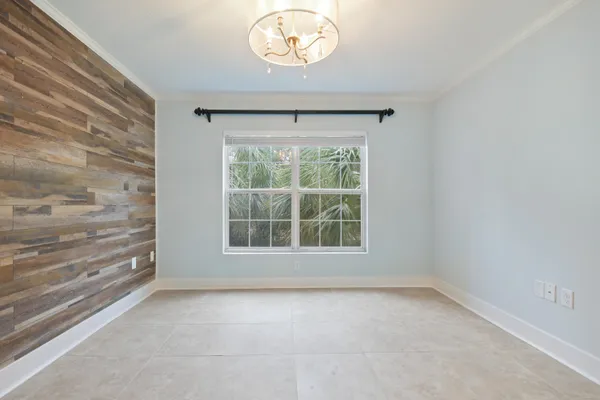 an empty room with a window