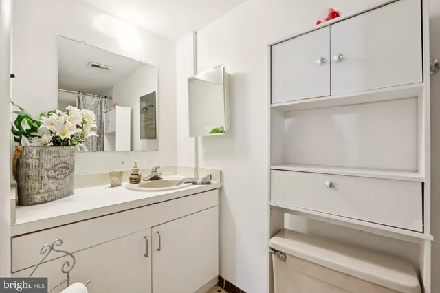 a bathroom with a shower and a curtain