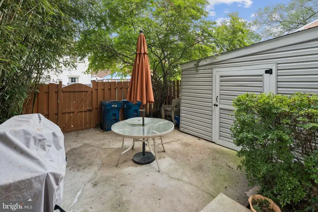 a view of a building with a street