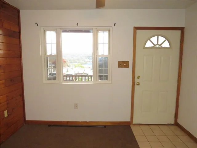 a view of a wooden door