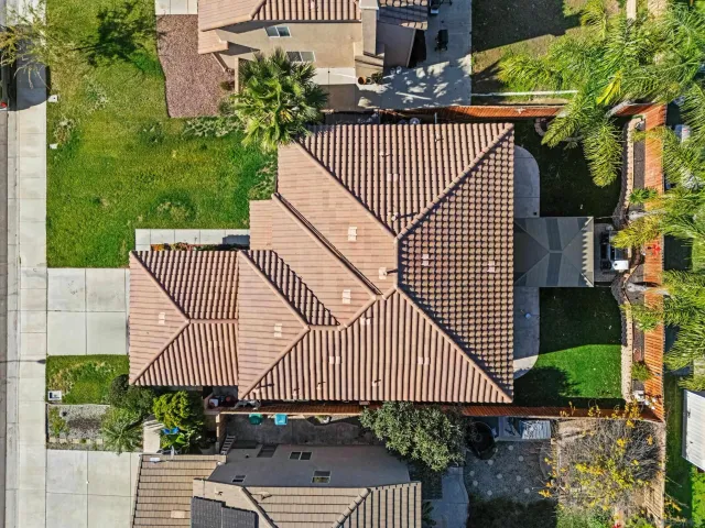 an aerial view of multiple house