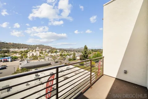 a view of city from a balcony