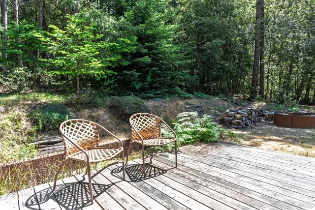 a view of outdoor space with seating space