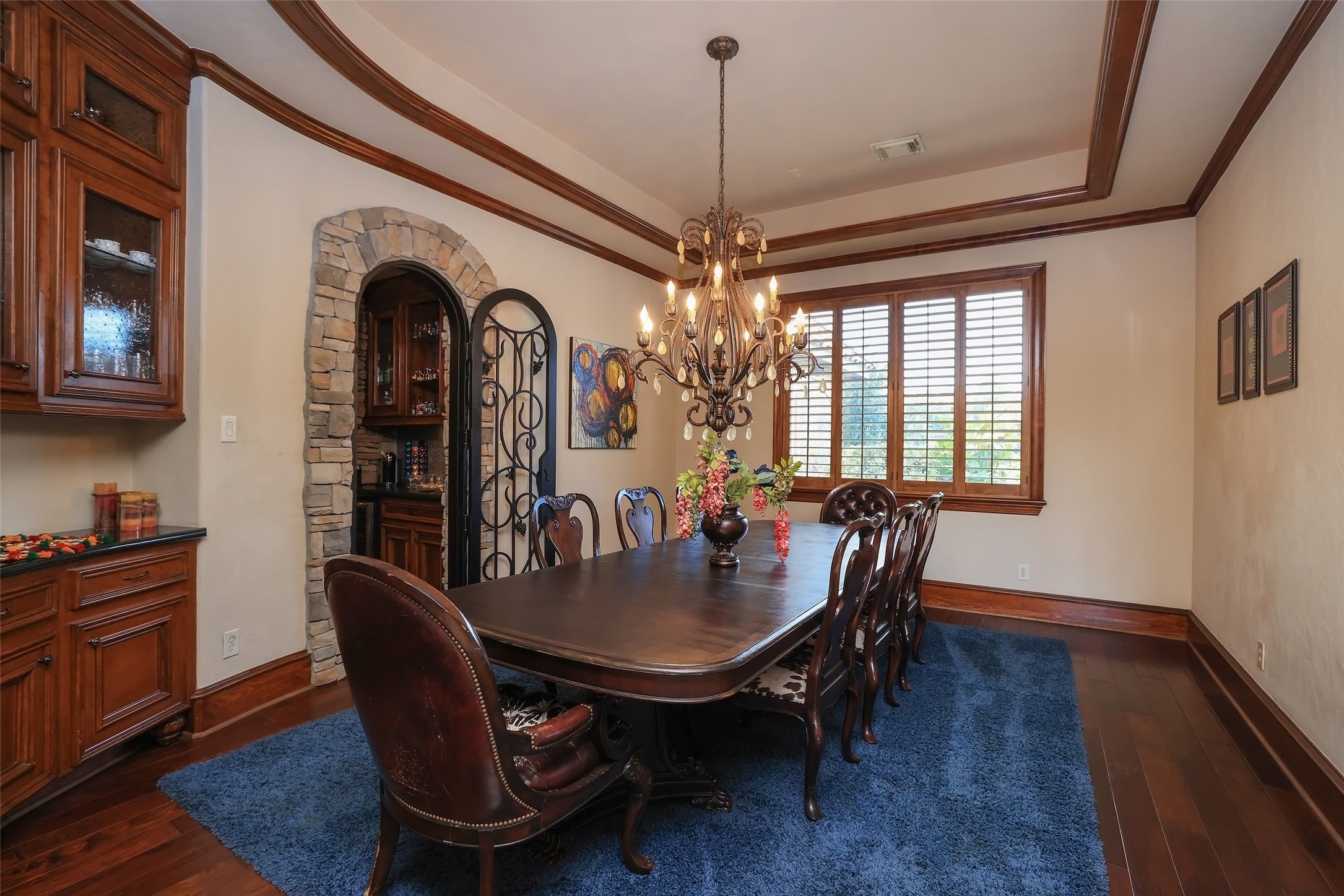 22 Post Shadow Estate Drive Spring, TX 77389 - Photo 25 of 50 a view of a dining room with furniture window and wooden floor