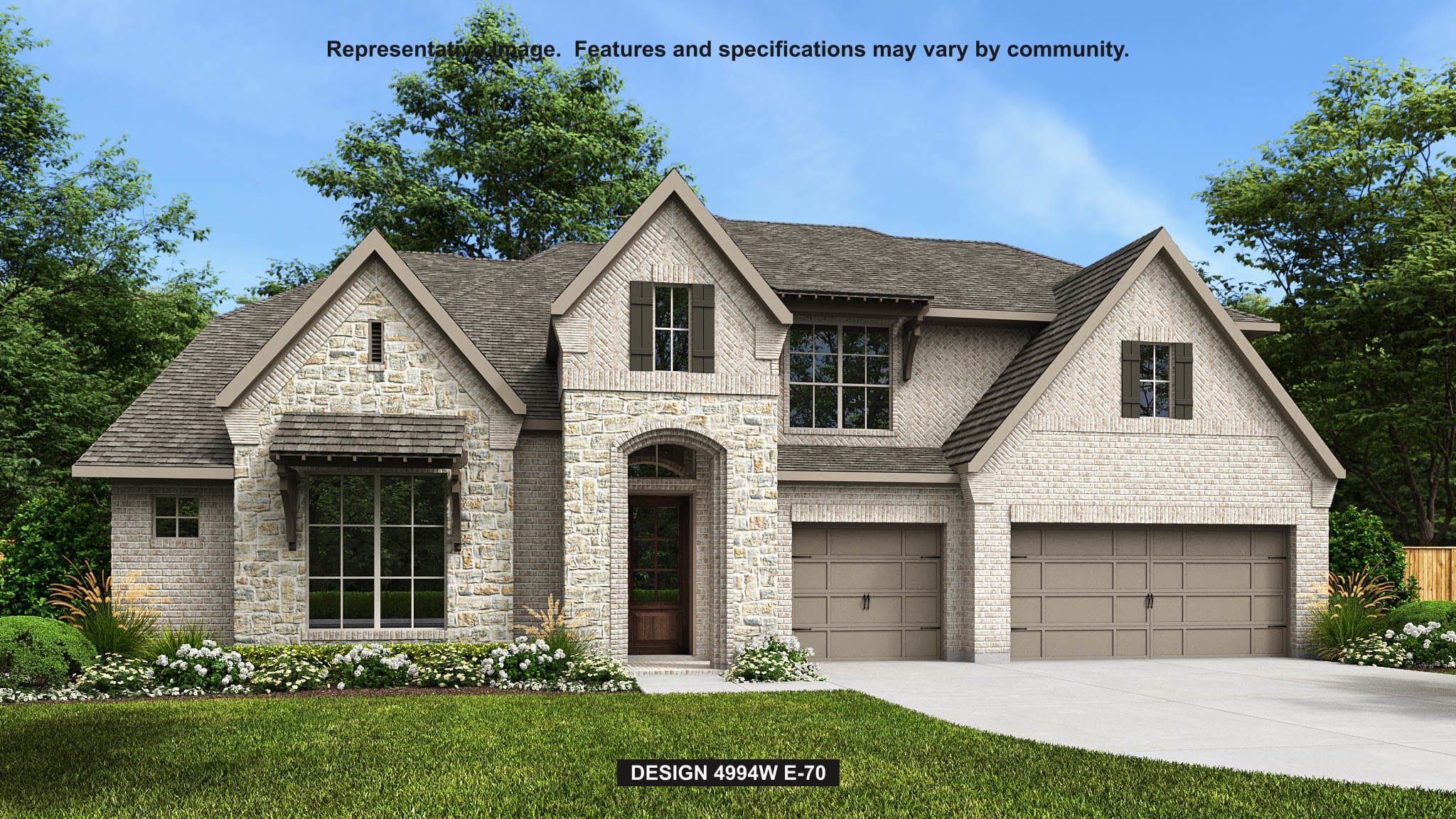 1100 Sunset Hill Way Georgetown, TX 78628 - Photo 1 of 13 a view of a house with brick walls and a yard with plants