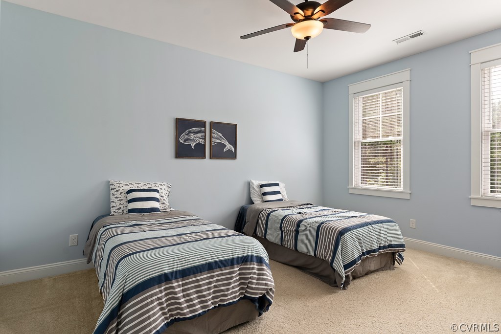 3812 Millmount Drive Powhatan, VA 23139 - Photo 23 of 48 a bedroom with two beds and ceiling fan