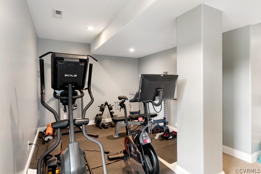 3812 Millmount Drive Powhatan, VA 23139 - Photo 38 of 48 a view of a room with gym equipment