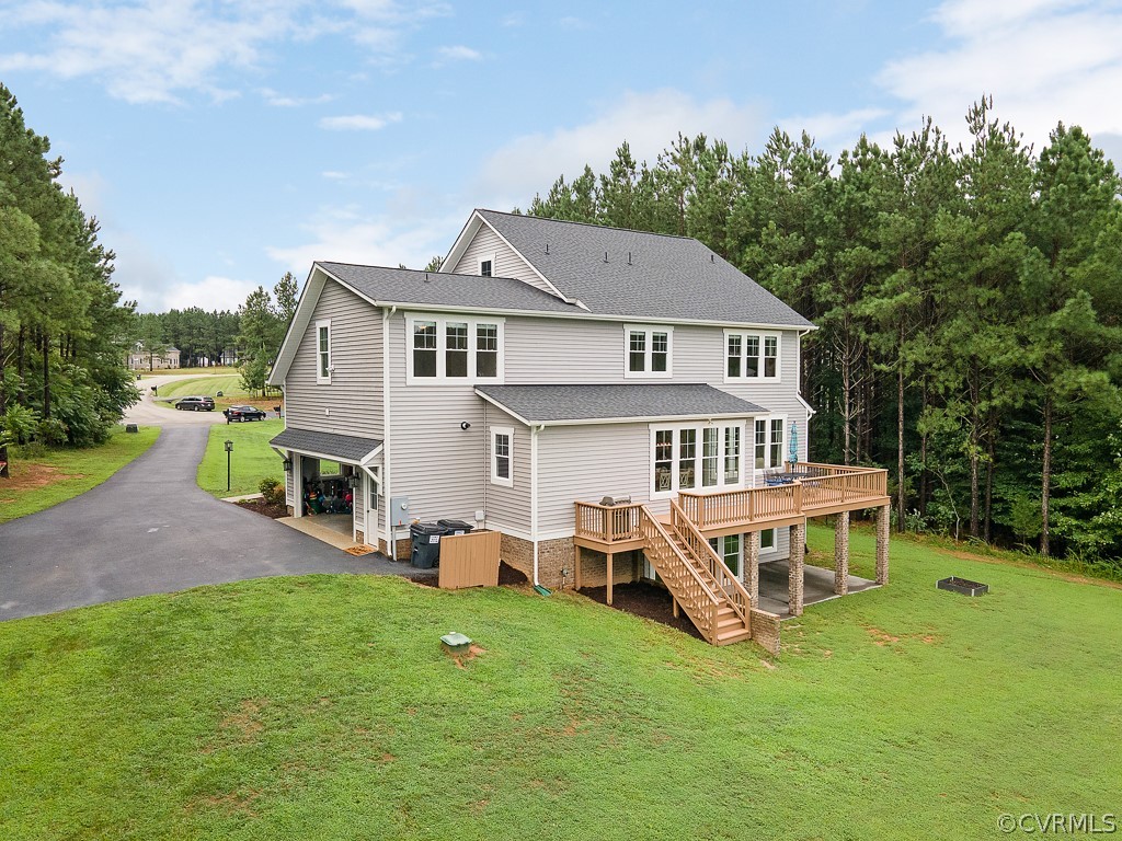 3812 Millmount Drive Powhatan, VA 23139 - Photo 47 of 48 an aerial view of a house with a yard