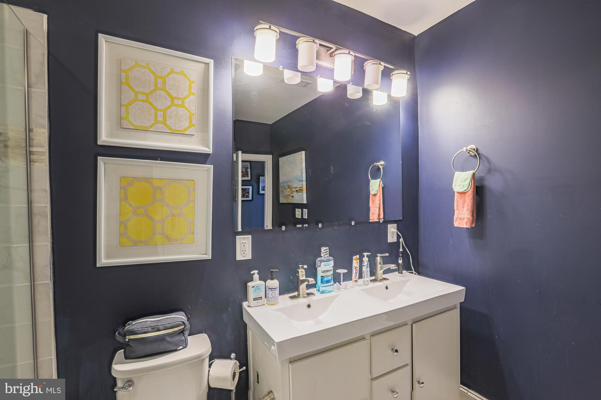 1446 Hull Street Baltimore, MD 21230 - Photo 37 of 54 a bathroom with a sink and a mirror