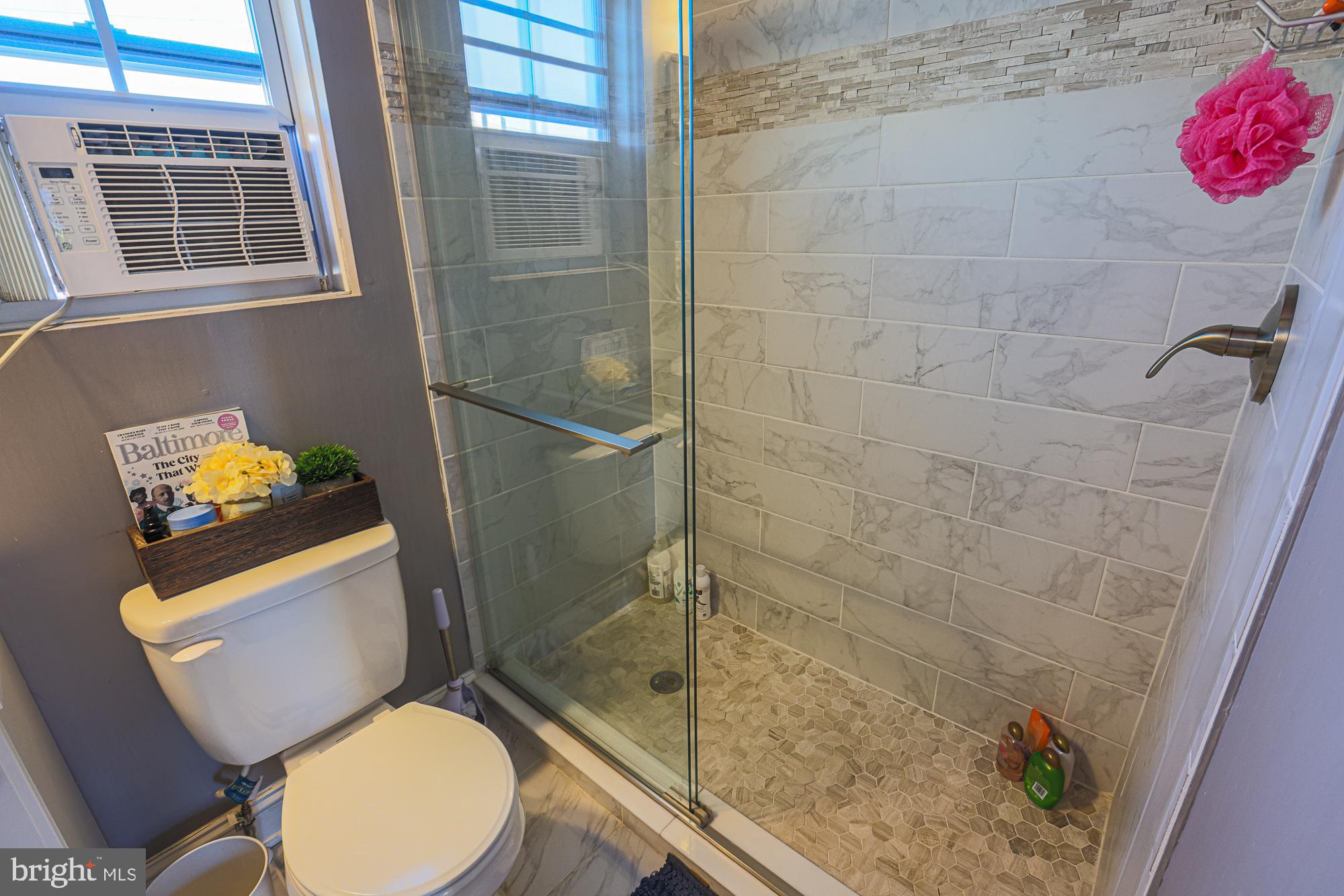 1446 Hull Street Baltimore, MD 21230 - Photo 49 of 54 a bathroom with a toilet and a shower