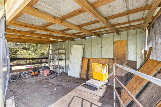 a view of a lake with a yard