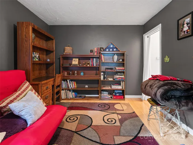 a view of livingroom with furniture and toys