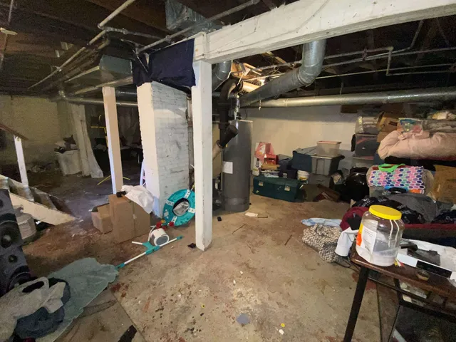 a view of storage and utility room