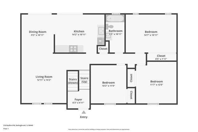 $368,900 | 316 Bedford Road, Bolingbrook, IL 60440