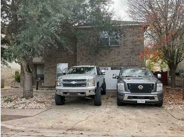 a view of a car in garage