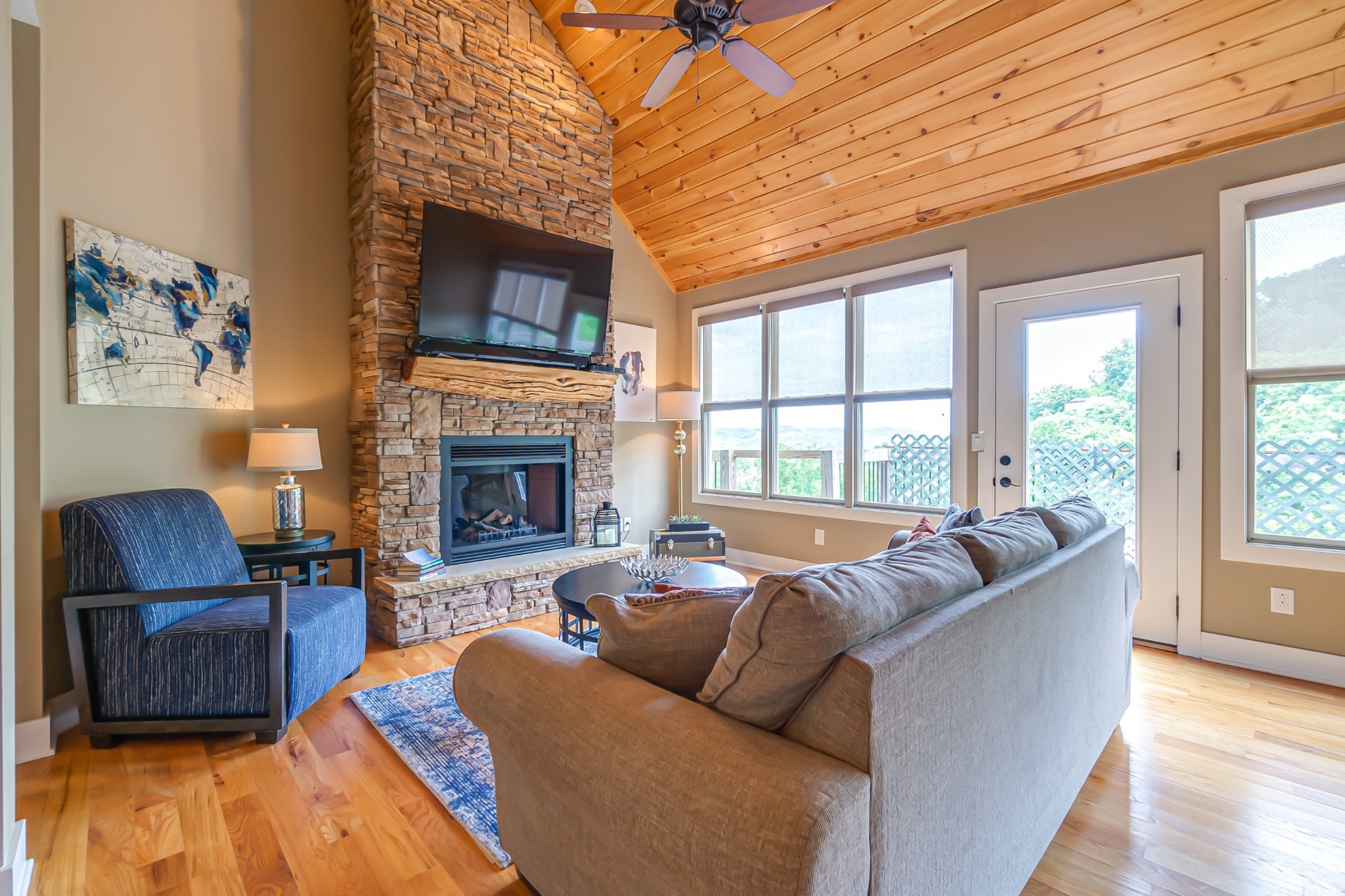 320 Floating Mill Road Silver Point, TN 38582 - Photo 7 of 41 a living room with furniture and a fireplace