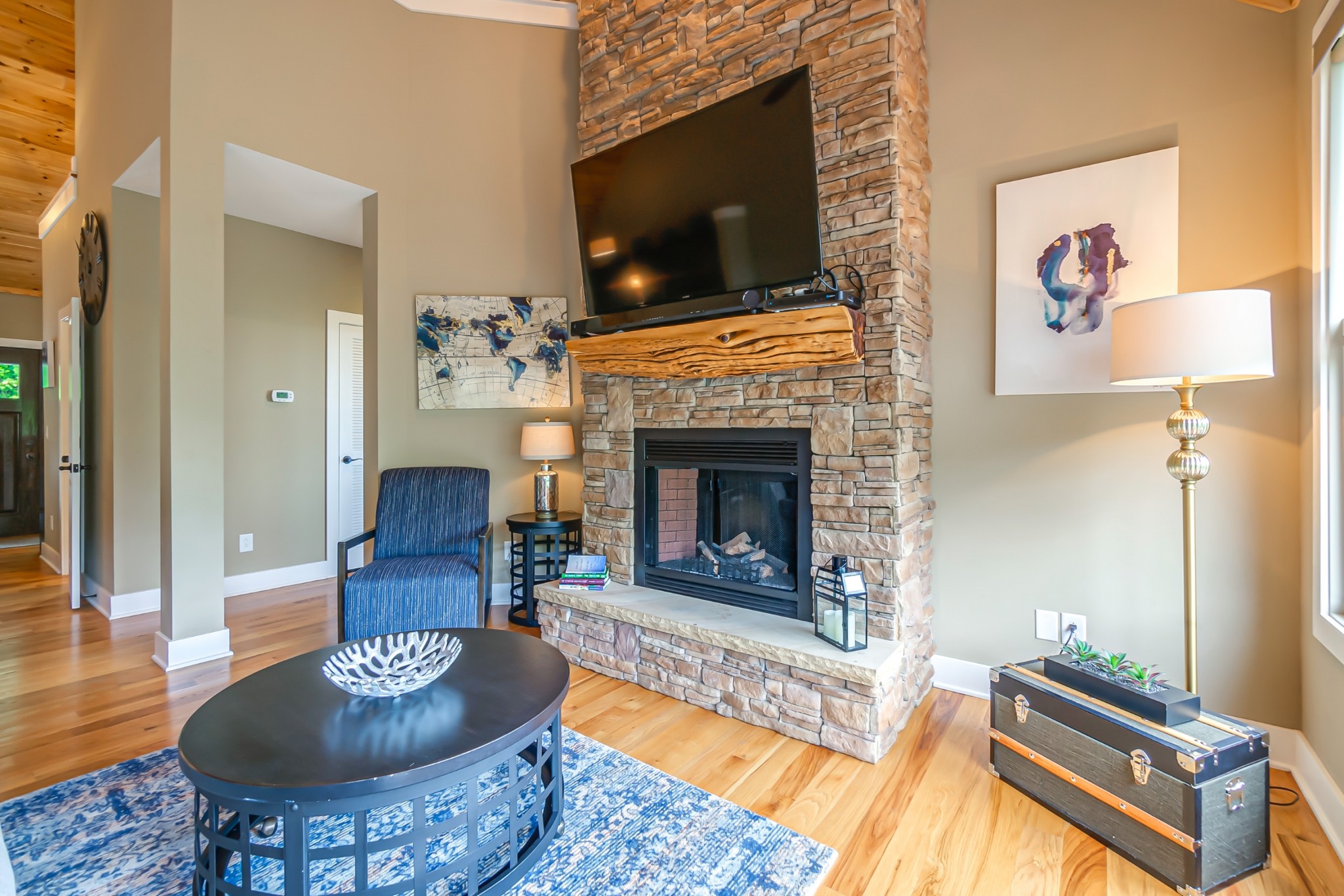 320 Floating Mill Road Silver Point, TN 38582 - Photo 8 of 41 a living room with furniture and a fireplace