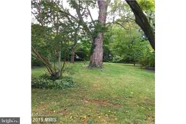 a view of outdoor space with a garden and trees