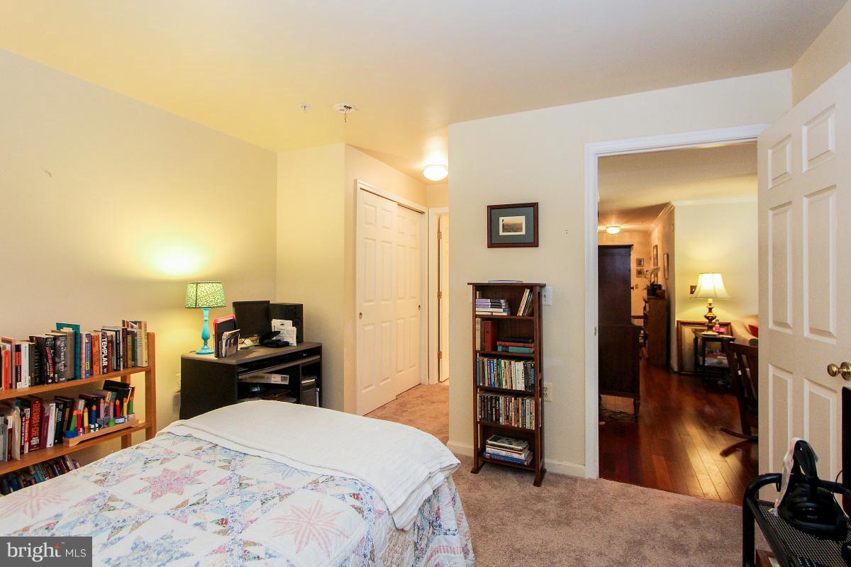 119 Timberbrook Lane, Unit 101 Gaithersburg, MD 20878 - Photo 21 of 29 a bedroom with a bed and a book shelf