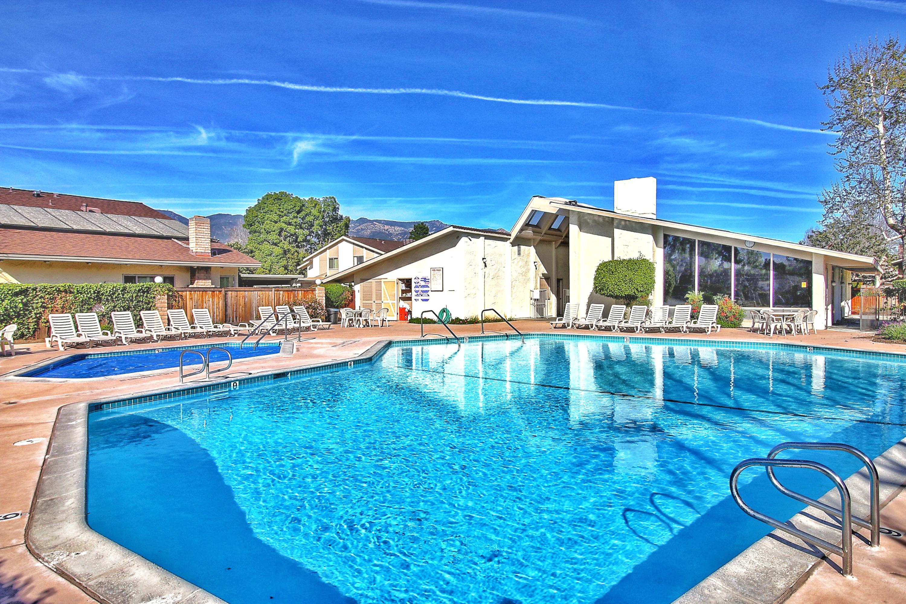51 North San Marcos Road, Unit B Santa Barbara, CA 93111 - Photo 20 of 24 a view of swimming pool with outdoor seating