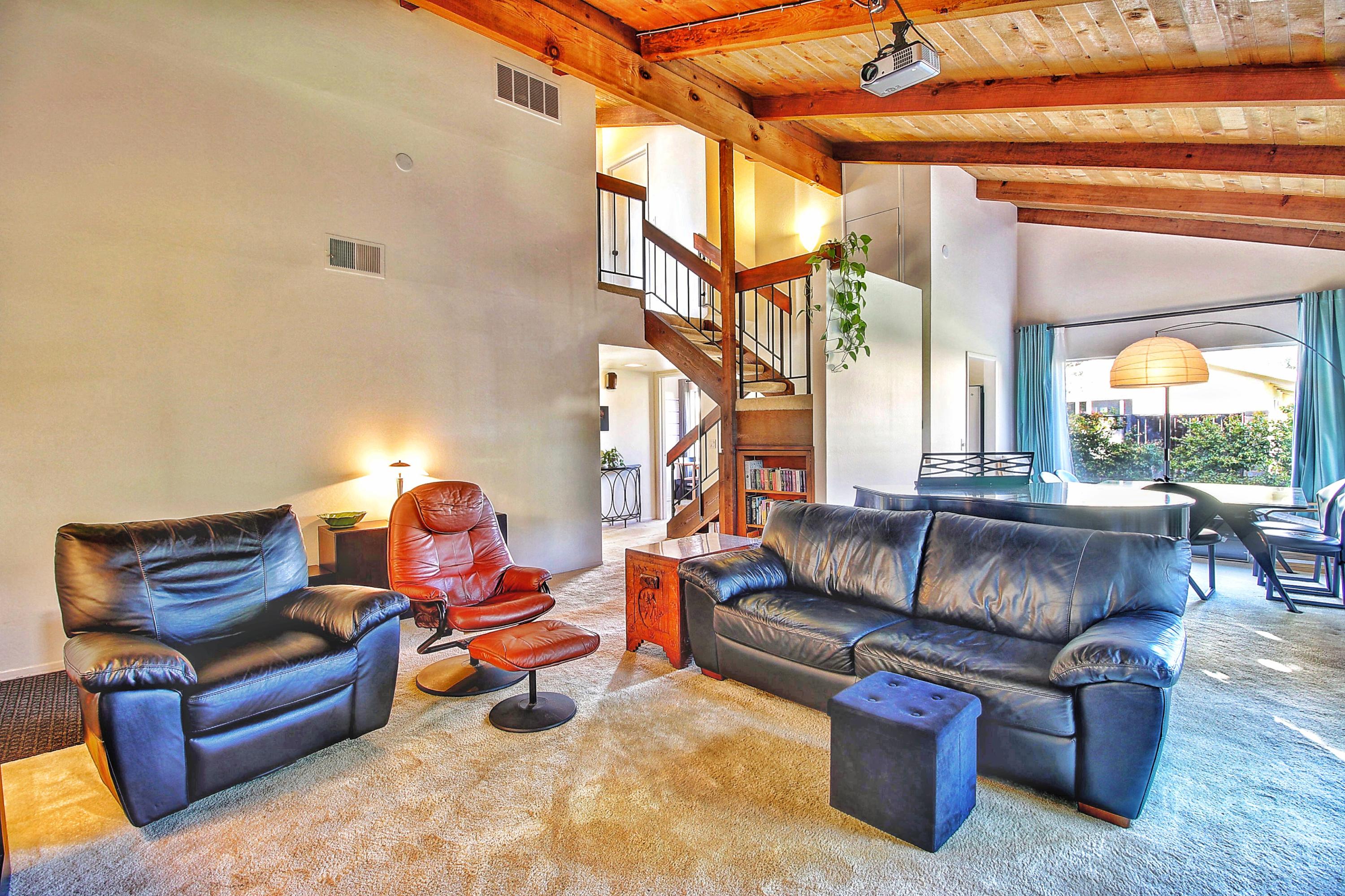 51 North San Marcos Road, Unit B Santa Barbara, CA 93111 - Photo 3 of 24 a outdoor living space with furniture and a fireplace