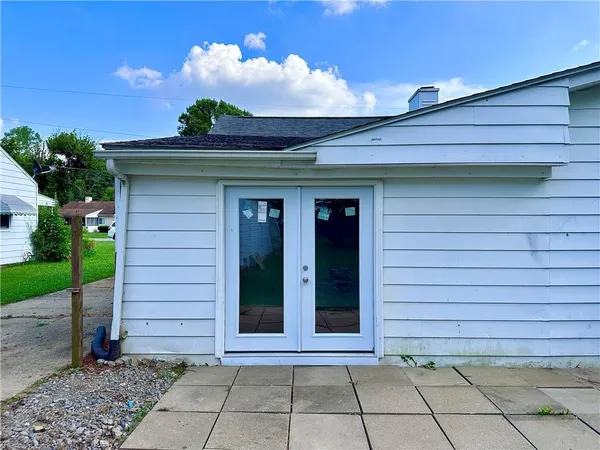a front view of a house